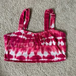 Pink/White Tie Dye Bralette